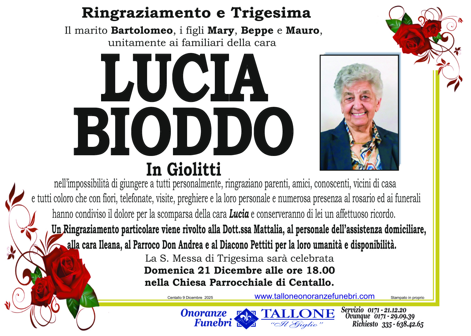 <br />
<b>Warning</b>:  Undefined variable $info in <b>/home/tallone/public_html/ringraziamenti.php</b> on line <b>68</b><br />
Lucia Bioddo